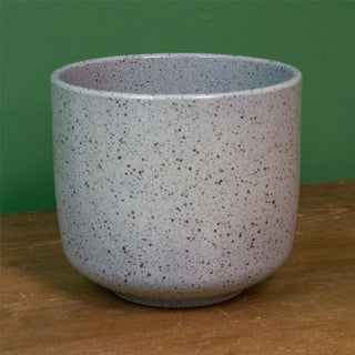 Green Speckle Glaze Ceramic Planter | Earthenware Plant Pot for Home & Garden