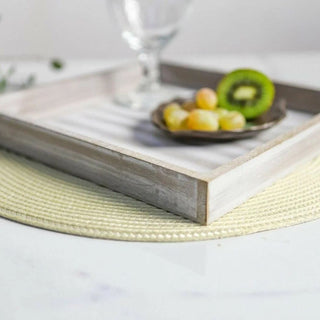 Rustic Grey Wash Wooden Tray | Distressed Grey Display & Jewellery Dish - 25cm