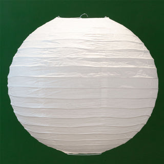 Pack Of White Paper Lantern Ceiling Lightshade | Ribbed Paper Lampshade - 40cm