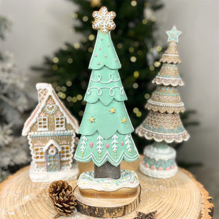 Gingerbread Christmas Tree Ornament | Pastel Green Gingerbread Tree - 32cm