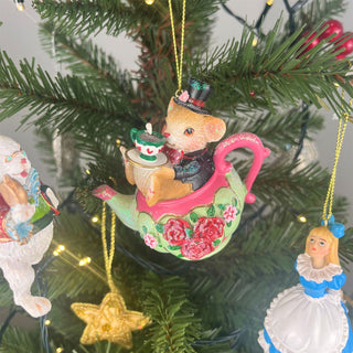 Dormouse Christmas Bauble | Alice in Wonderland Christmas Tree Ornament - 8cm