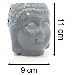 Ceramic Buddha Head Essential Oil/Wax Melt Burner | Aroma Gift Set - Varies