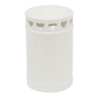 Ceramic Cylinder Essential Oil Fragrance Burner | Oil Burner Tealight Heart Candle Holder | Aromatherapy Lamp