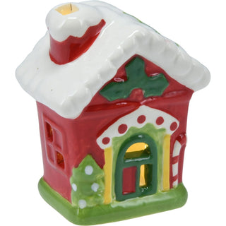 Ceramic LED Christmas House | Light Up House Christmas Village Ornament - 11cm