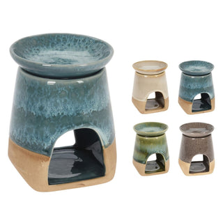 Ceramic Oil Burner | Tea Light Wax Melt Warmer & Essential Oil Burner - 11cm