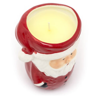 Ceramic Santa Claus with Candle | Christmas Scented Candle Santa Ornament