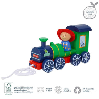 Childrens Pull Along Paddington Steam Train | Wooden Push And Pull Along Toy