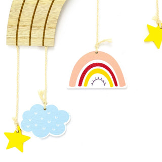 Children's Rainbow Shaped Hanging Decoration | Wooden Hanging Decor For Kids