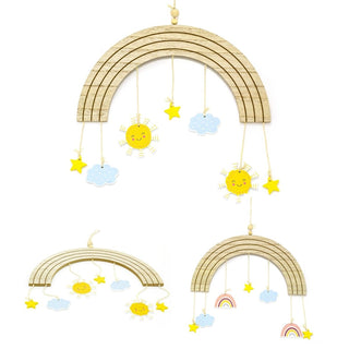 Children's Rainbow Shaped Hanging Decoration | Wooden Hanging Decor For Kids