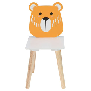 Children’s Wooden Bear Chair | Small Wooden Stool for Kids - 24x29.5x52cm