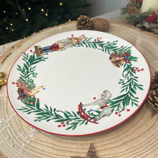 Christmas Nutcracker Plate | Traditional Festive Round Ceramic Plate - 27cm