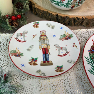 Christmas Nutcracker Side Plate | Traditional Festive Ceramic Snack Plate 19.5cm