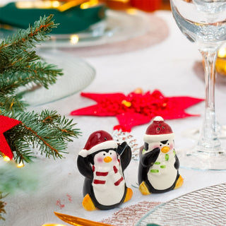 Christmas Penguin Salt & Pepper Pots | Festive Novelty Salt & Pepper Shakers