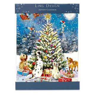 Christmas Tree Christmas Advent Calendar | Dog Advent Calendar - 34x25cm