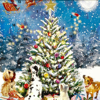 Christmas Tree Christmas Advent Calendar | Dog Advent Calendar - 34x25cm