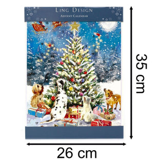 Christmas Tree Christmas Advent Calendar | Dog Advent Calendar - 34x25cm