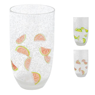 Citrus Fruit Highball Glass | Reusable Hi Ball Plastic Drinks Tumbler - 620ml