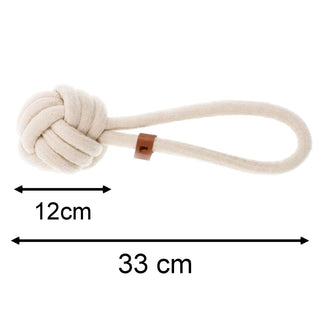 Cream Rope Dog Chew Toy | Rope Knot Pull Toy Tug Of War Toy For Dogs