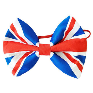 Celebration Union Jack Bowtie Novelty Dicky Bow | British Flag Necktie Fancy-dress | Queens Platinum Jubilee Party Costume Dress-up