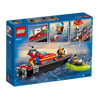 Lego 60373 Fire Rescue Boat | Lego City Fire Service Set with 3 Minifigures