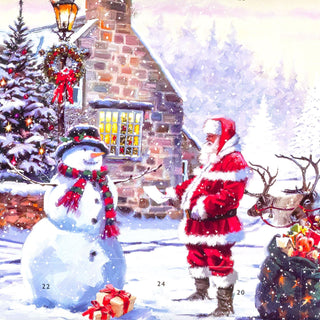 Santa & Snowman Christmas Advent Calendar | Picture Advent Calendar - 36x27cm