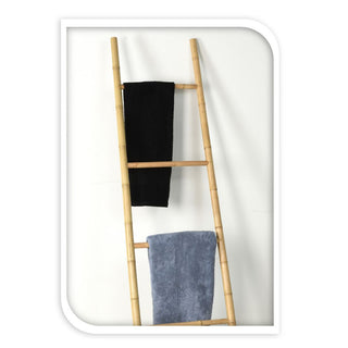 Freestanding Bamboo Towel Ladder | Wooden Towel Rack, Bathroom Organiser - 160cm