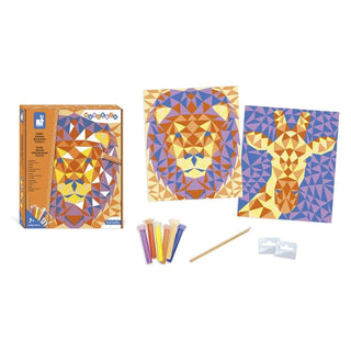 Janod Sand Art Animals Of The Savannah | Kids Arts & Crafts Kit | 2 Cards | 7+