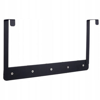 Black Over Door Hanger | Over The Door Coat Rack With 5 Hanger Hooks - 33x18cm