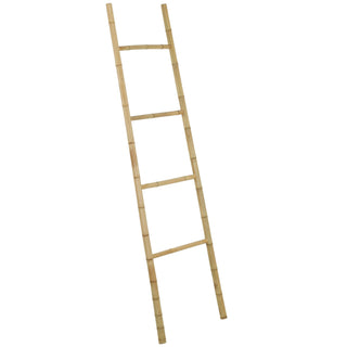 Freestanding Bamboo Towel Ladder | Wooden Towel Rack, Bathroom Organiser - 160cm