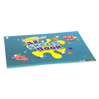 Kids A2 Art & Craft Sketchbook 40 Sheets | White Paper Extra Large Drawing Pad