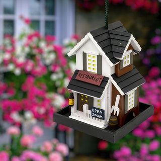 Wooden House Hanging Bird Feeder | Garden Bird Feeding Station