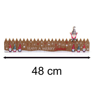 Gonkmas Wooden Advent Calendar | Countdown to Christmas Calendar Block - 48cm