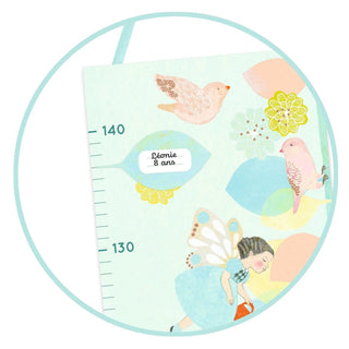 Djeco DD04052 Spring Design Height Chart | Wall Hanging Measuring Height Chart