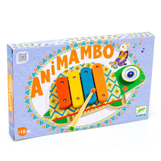 Djeco DJ06034 Animambo Turtle Cymbal & Xylophone | Kids Musical Toy Instrument