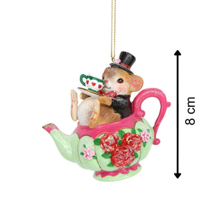 Dormouse Christmas Bauble | Alice in Wonderland Christmas Tree Ornament - 8cm