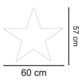 Christmas Star LED RGB Light | 45 LED Colour Changing Star Decoration - 60cm