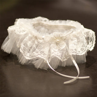 Elegant White Lace Bridal Garter With Gift Box | Elasticated Lace Leg Thigh Garter | Wedding Garter Keepsake Wedding Accessories