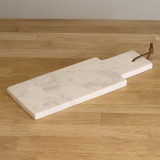 White Marble Chopping Board | Natural Stone Marble Rectangular Paddle - 32cm