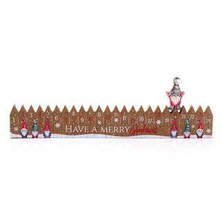 Gonkmas Wooden Advent Calendar | Countdown to Christmas Calendar Block - 48cm