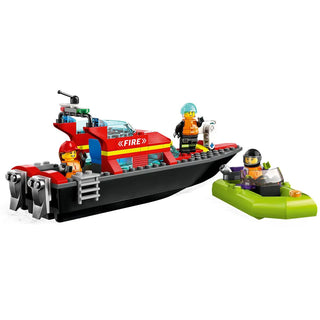 Lego 60373 Fire Rescue Boat | Lego City Fire Service Set with 3 Minifigures