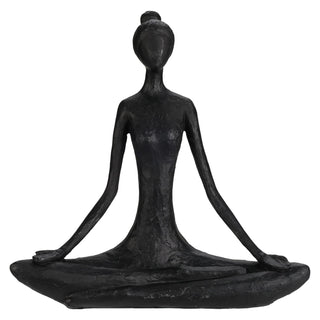 Sitting Yoga Lady Statue | Yoga Pose Figurine Abstract Sculpture - 18cm