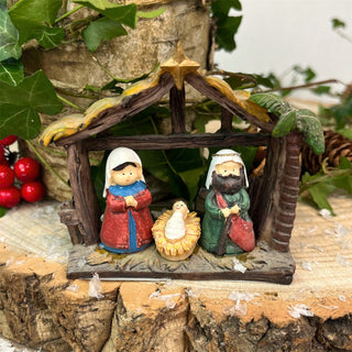 Christmas Mini Nativity Scene | Traditional Nativity Set Jesus, Mary & Joseph