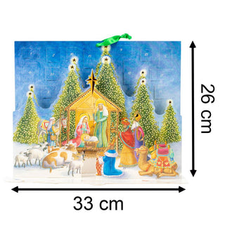 Pop-up 3D Nativity Christmas Advent Calendar | Fold-out Religious Calendar