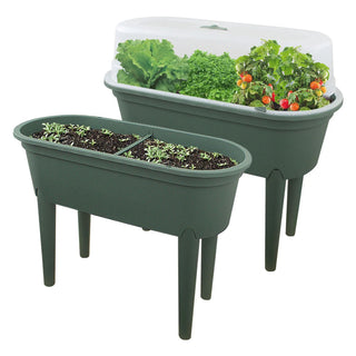 Mini Greenhouse Raised Planter With Cover | Standing Grow Table - 84x77x37cm