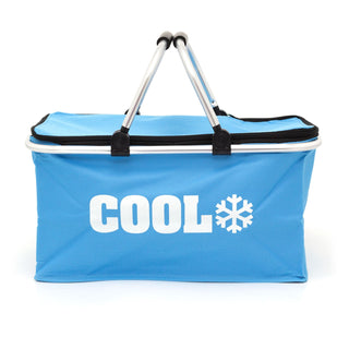 35L Cool Bag Insulated Picnic Basket | Portable Cooler Bag Lunch Hamper Bag | Camping Cooler Shopping Bag With Handles - Colour Varies One Supplied