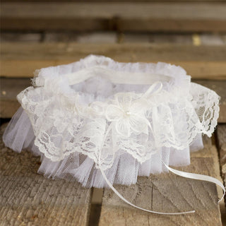 Elegant White Lace Bridal Garter With Gift Box | Elasticated Lace Leg Thigh Garter | Wedding Garter Keepsake Wedding Accessories