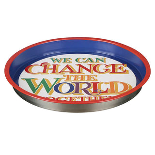 Emma Bridgewater Round Brighter World Deep Well Tin Tray | Kitchen Serving Tray