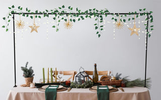 Extendable Up & Over Table Rod With Clamps | Table Rail For Hanging Decorations