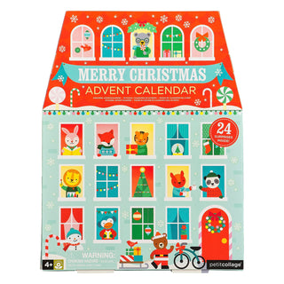 Childrens Christmas Advent Calendar House | Kids 3D Pop-Up Playset with Figures