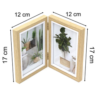 White Trim Double Wooden Photo Frame | Freestanding 2 Aperture Picture Frame 6x4